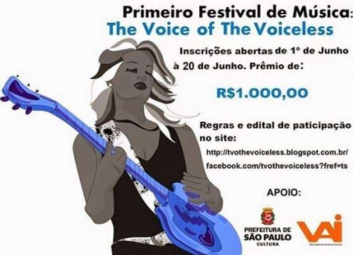 Festival “The Voice of the Voiceless” abre inscrições