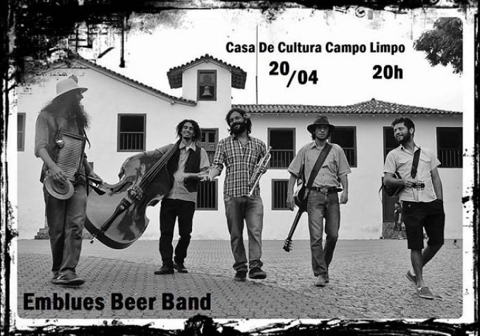 Casa de Cultura do Campo Limpo recebe show da Emblues Beer Band