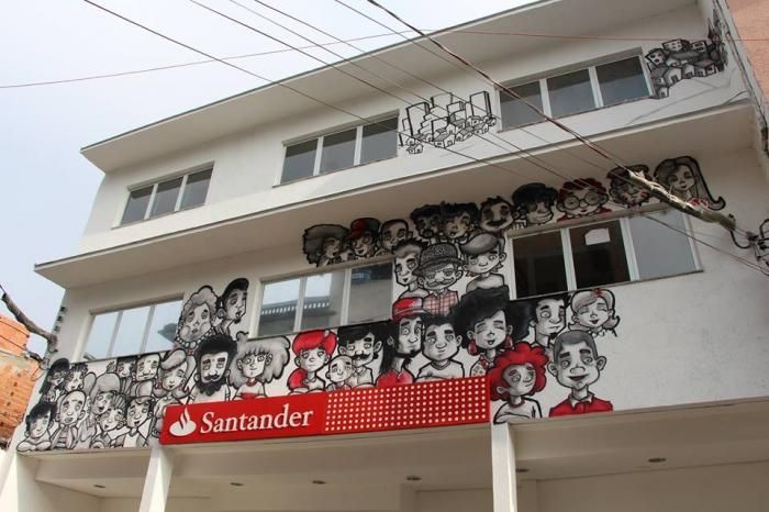 Paraisópolis tem primeiro banco grafitado na periferia de São Paulo