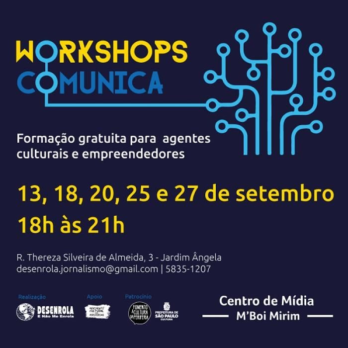Centro de Mídia M’Boi Mirim realiza 2° edição do circuito de workshops