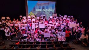 Movimento Cultural das Periferias de São Paulo durante audiência pública, realizada na última sexta-feira, 13, sobre discussão do processo de terceirização da gestão das Casas de Cultura do município de São Paulo. Crédito/Foto: Gustavo Pagador