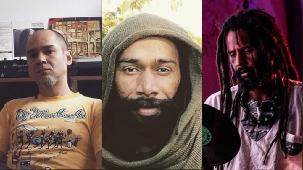 Pela primeira vez no país, os DJs Mama Demba e Micáh participam de um intercâmbio musical organizado pelo produtor musical Mario Cezro. Foto: Divulgação.