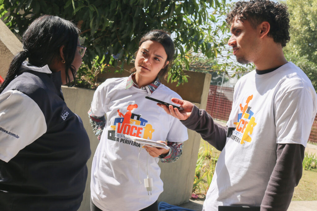 Dona Nilcéia, funcionário do CEU São Pedro. Foto: Sthefani de Jesus Oliveira, jovem da 8ª edição do Você Repórter da Periferia/Julho 2024.
